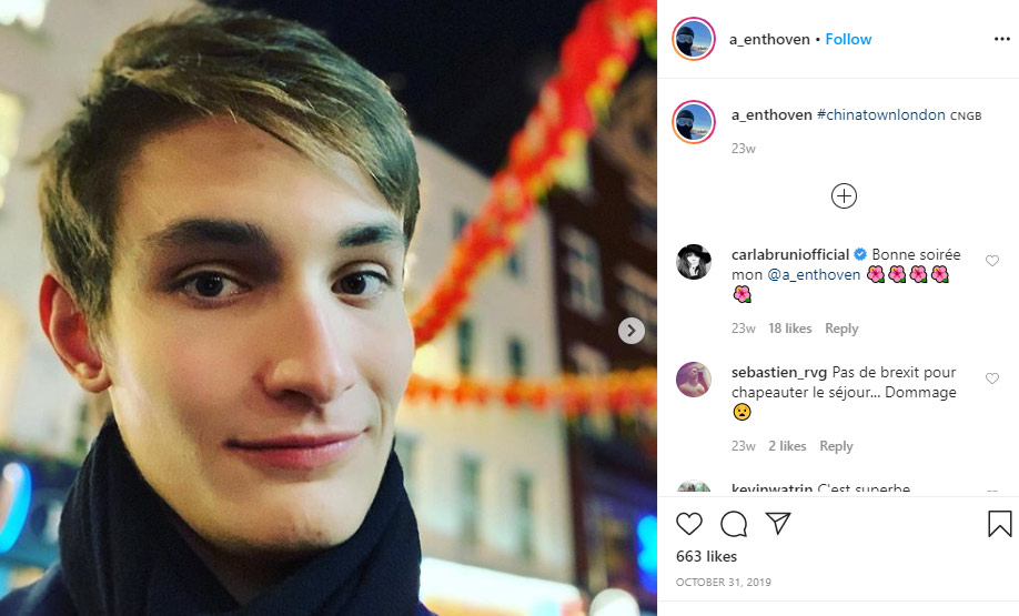 Aur&eacute;lien Enthoven son Carla Bruni